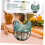 Egg Storage Basket with Ceramic Lid Straw Hen Basket Kitchen Egg Container Rack 5