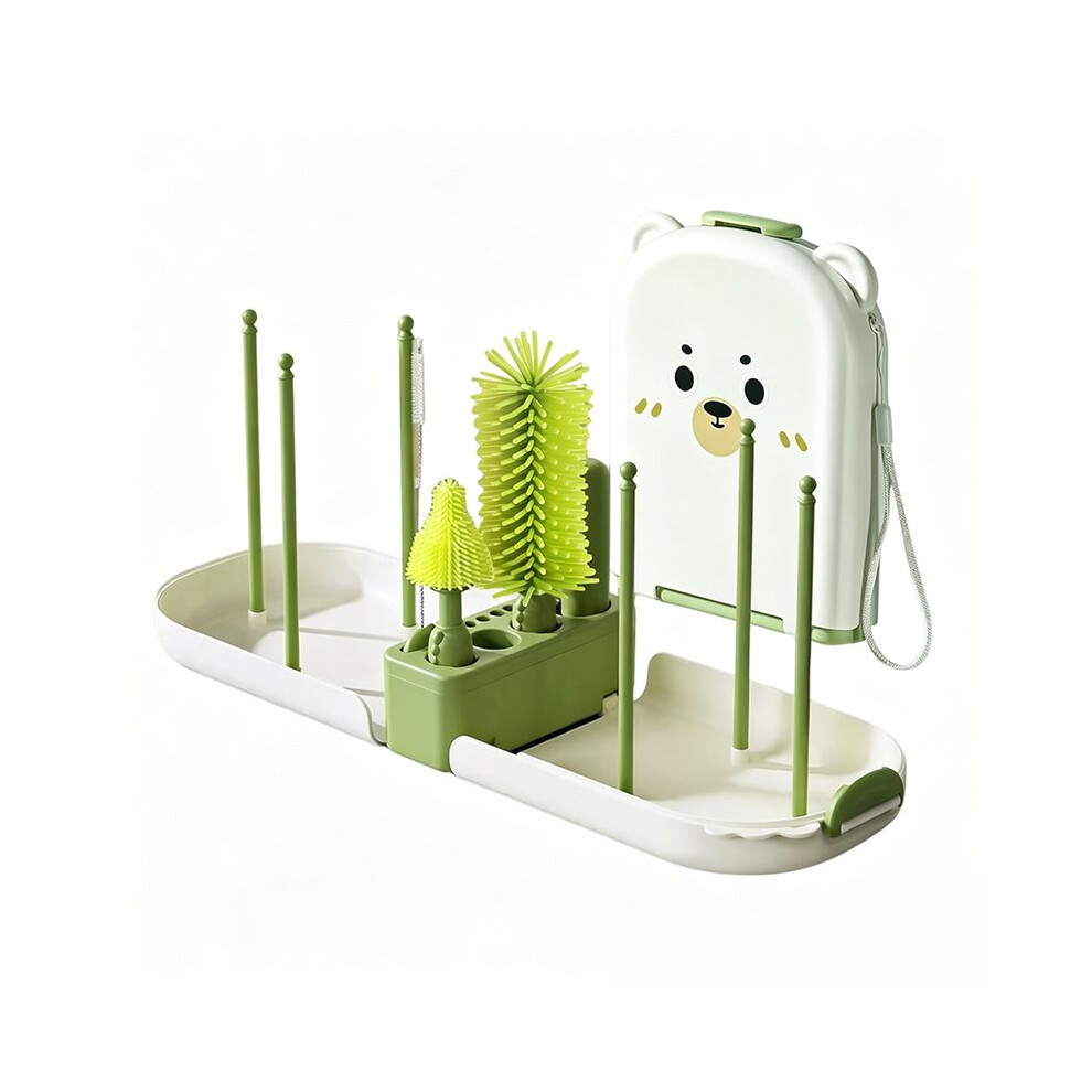 Baby Bottle Brush, with Silicone Bottle Brush, Nipple Brush, Straw Brush, Soap Dispenser, Etc for Home and Travel