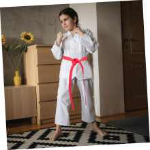 Taekwondo Belt for Martial Arts Training Karate Belt for Boys Girls Provides Waist Ideal for Taekwondo Karate Judo and Kickboxing Red