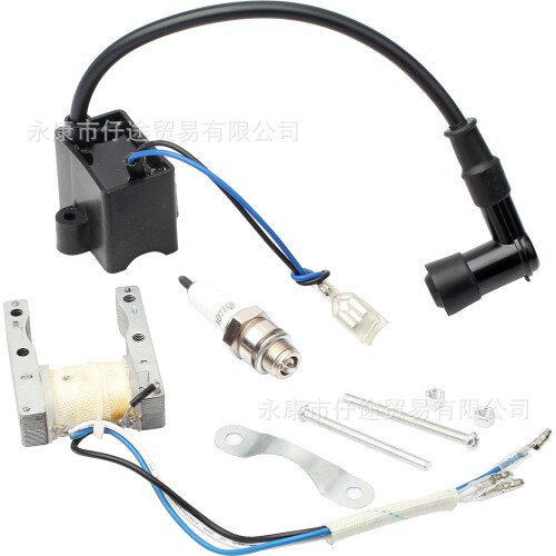 Mini Motorcycle 50/80cc Ignition Coil Magneto High Voltage Pack Spark Plug CDI Assembly 2
