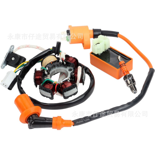 GY6 50CC Scooter Ignition Coil High-Voltage Package Spark Plug Full Kit 1