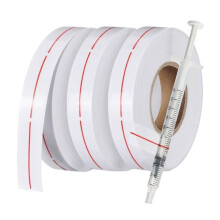 3 Roll Syringe  Stickers 1.5" X 0.5" Dosage Marking Clear Label Bright Red Indicator  Pharmacy Labels