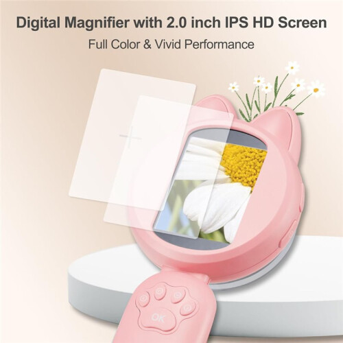 Digital Microscopy, Handheld Magnifier with LED Light, 30W HD Camera, Education Hobby Plants Insects- 1