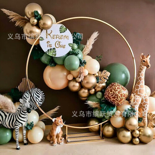 Tierwald-Kindergeburtstags-Ballon-Set Bohnengrünes Dekorationsset 1