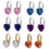 Orecchini a clip a forma di cuore con zirconi AAA, multicolore, alla moda. 2
