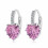 Orecchini a clip a forma di cuore con zirconi AAA, multicolore, alla moda. 5