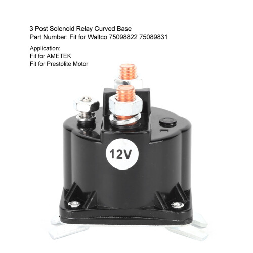 Relay Solenoid 3 Terminals Curved Base for Waltco