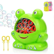 Frog Bubble Machine with 2 Bottles of Liquid, Automatic Bubble Blower Toys Garden Game Bubble Blower for Kids Boys Girls Baby Toddlers Gfit