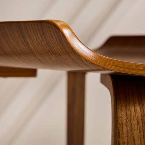 Signature Side table in walnut finish, H53.5 cm - ANATOLE 2