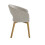 Signature Set of 2 INES greige upholstered chairs in solid ash 5