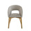 Signature Set of 2 INES greige upholstered chairs in solid ash 6