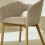 Signature Set of 2 INES greige upholstered chairs in solid ash 8