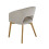 Signature Set of 2 INES greige upholstered chairs in solid ash 7