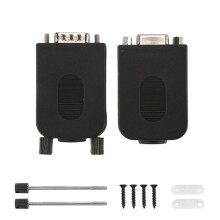DB9 Solderless Connector RS232 D-SUB Serial to 9-Pin Port Terminal Male Female Adapter with Case (1Pcs-Male+1Pcs-Female)