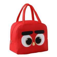 Kids Insulated Lunch Bag 22x14x19cm Aluminum Foil Inner Layer Red XTO Cooler Bag for Food and Drinks