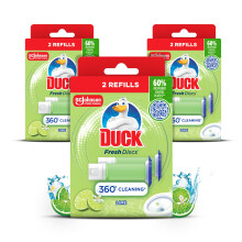 Duck Fresh Discs Toilet Cleaner Refill Twin Pack, Fights Stains That Harbour Germs, Prevents Limesc