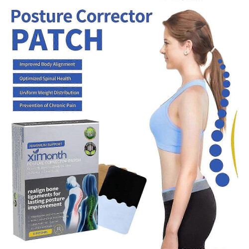 Posture Correction Patch with Natural Extracts  Relieve Kyphosis & Muscle Strain, 6 Pack