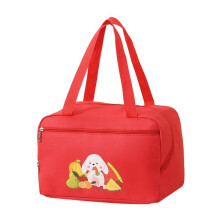 Multifunctional Waterproof Picnic Bag Rabbit Design Red 30x21x20cm Phone and Cutlery Compartments Insulated Portable Cooler