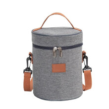 Insulated Lunch Bag 6L 22x18 cm, PVC/Aluminum, Lunch Bag, with Handle, Gray