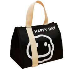 Insulated Lunch Bag, Waterproof Lunch Tote, Thermal Lunch Cooler for Women Men Kids, Black
