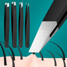 (Mixed Style) 4PCS Stainless Steel Professional Eyebrow Tweezer Makeup Tools Eyebrow Tweezer For Eyebrows Accessories Beauty Hair Clip Remover