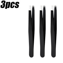 (black-3pcs) 1-10pcs High-precision tweezers Stainless steel eyebrow clip for men and women, high-precision cell clip, acne clip