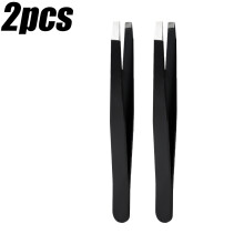(black-2pcs) 1-10pcs High-precision tweezers Stainless steel eyebrow clip for men and women, high-precision cell clip, acne clip