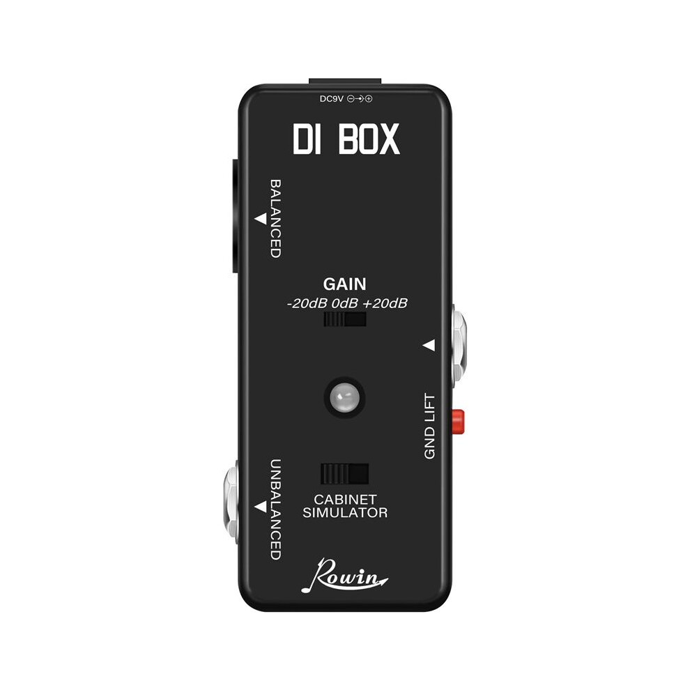 Rowin Di Box Lef-331 Micro-Di With Cab Sim And Gain Guitar Effect Pedal True Bypass 4713286754104
