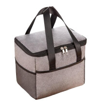 Geanta Termica Flippy Lunch Bag Multifunctional Waterproof Gray 24x18x21cm with Phone Compartment and Utensils