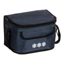 Rectangular Insulated Lunch Bag Blue Plaid Zipper 25x18x16cm 7L Portable Cooler Tote