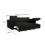 (Black Linen) Reversible 4 Seater Sofa Bed in Linen Storage Sofa Bed Pull-Out Sleeper Corner L-Shaped UK 7