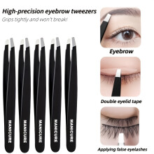 5pcs Stainless Steel Tweezers High-Quality Precision Tweezers for Eyebrow Shaping, Hair Removal, And Facial Care Tools