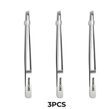 (3PCS) 1/2/3/6pcs Stainless Steel Tweezers Tool Suitable for Eyebrow Eyelash Application Beard & Mustache Trimming False Eyebrow Gifts