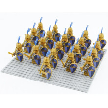 (E) (D) 21PCS Minifigures Golden Knight Building Block Children's Toys