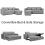 (Grey Linen) Reversible 4 Seater Sofa Bed in Linen Storage Sofa Bed Pull-Out Sleeper Corner L-Shaped UK 6