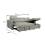 (Grey Linen) Reversible 4 Seater Sofa Bed in Linen Storage Sofa Bed Pull-Out Sleeper Corner L-Shaped UK 7