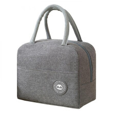 Geanta termoizolanta Gray 23x20x13 cm Large Capacity with Handle Portable Cooler Box