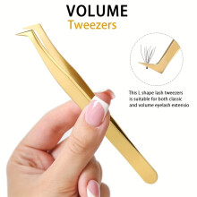 (Word 7) 1/3pcs Stainless Steel Eyelash Tweezers High Precision Lash Tweezers Set for Classic Individual and Volume Lash Extensions