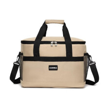 Mini Fridge 17L Portable Compact Refrigerator 34.5x22.5x22cm Small Cooler for Dorm Office Car Lightweight Quiet Energy Saving CL2016 Beige SANNEA