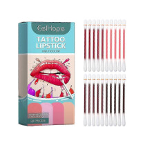 Disposable Cotton Swab Lip Glaze Long-Lasting Moisture, Vibrant Color, Hygienic Single-Use Design, 20 Pack for Easy, Mess-Free Application