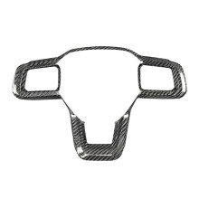 Kolfiber Bilinredning Ratt Ram Panel Cover Trim Tillbehör för Mustang 2024