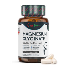 Natürliches Magnesiumglycinat 1000 mg pro Portion - Premium Qualität, 120 vegane Kapseln, Perfekte Proportionen, Höchste Bioverfügbarkeit