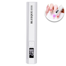 Mini Portable UV LED Nail Lamp 5W Rechargeable Timer Smart Screen Type-C Charging for Gel Nails DIY Press-On Nails White