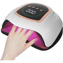 Wacorresi Professional 300W UV Lamp, 72 LED Nail Dryer, 4 Timer Settings, Black/White