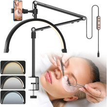WALALLA 20W 360 Rotatable LED Nail Lamp, Black Adjustable UV Nail Light for Manicure