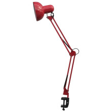 Oranjollie Red Flexible Nail Desk Lamp, Adjustable LED Table Light, Portable Eye-Care Manicure Work Light