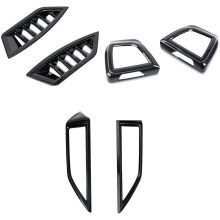 Cadre de DéCor de Garniture de Couverture D'éVent de Sortie D'Air de Voiture en Fibre de Carbone pour XV Crosstrek Impreza 2018-2021
