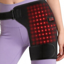 Rotlicht Therapie Hüftgürtel mit Wärme & Vibration, USB Heizgürtel für Hüfte, Oberschenkel & Rücken, 3 Heizstufen 46-65C, gegen