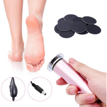 Removedor eléctrico de callos para pies con papel de lija de grano 60, aluminio, velocidad variable continua, pedicura profesional