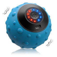 USB-oppladbar elektrisk massasjeball med vibrasjon, 5 nivåer av fascia-massasje for muskelavslapning og plantar fascia-lindring, b